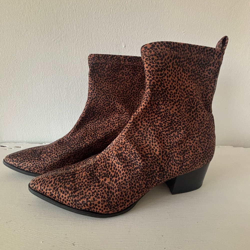 Leopard Print Ankle Boots